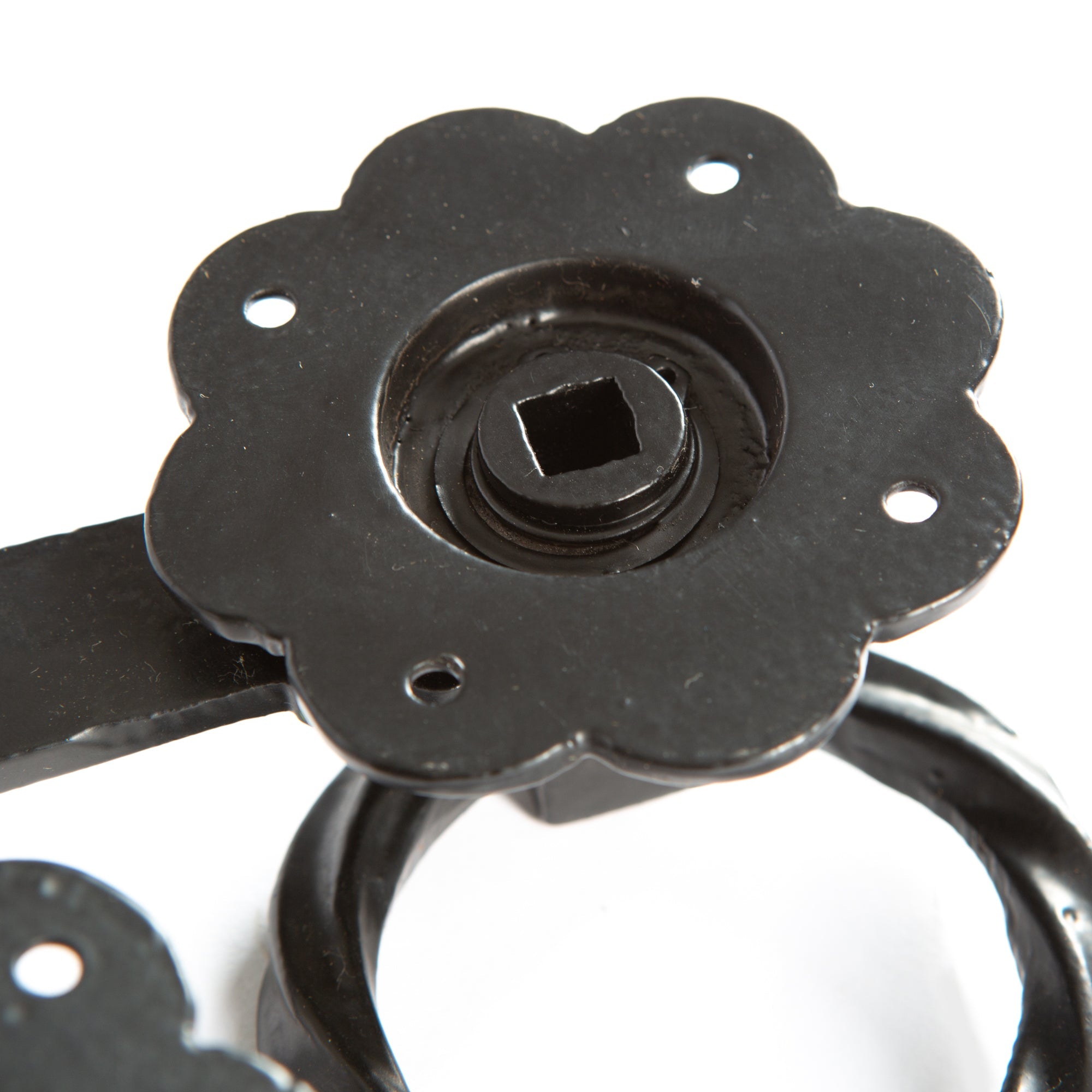 Rose Ring Gate Latch - 195mm - Black