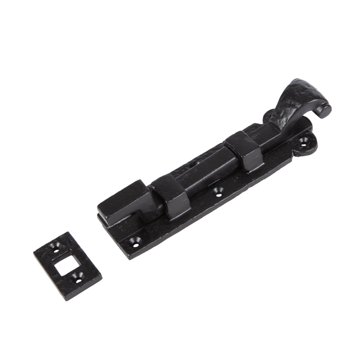 155mm Black Cranked Antique Fish Tail Bolt