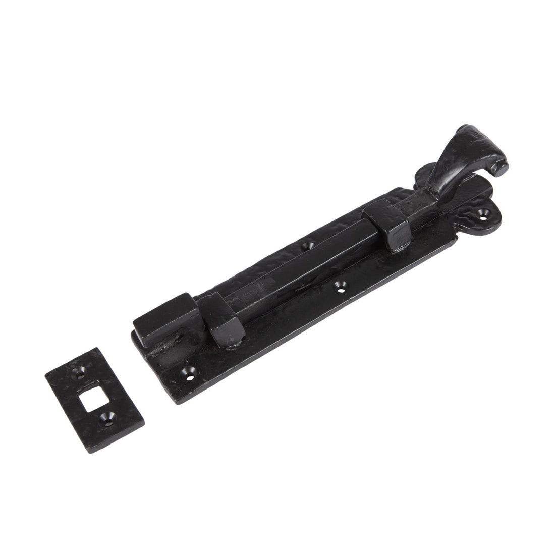 200mm Black Cranked Antique Fish Tail Bolt