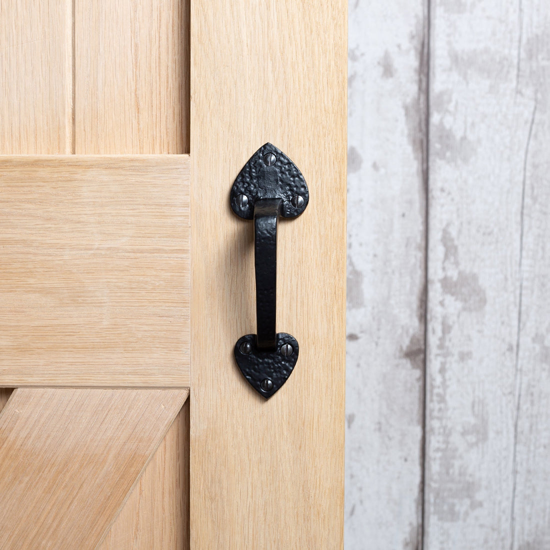 155mm Black Rustic Arrowhead Door Handle