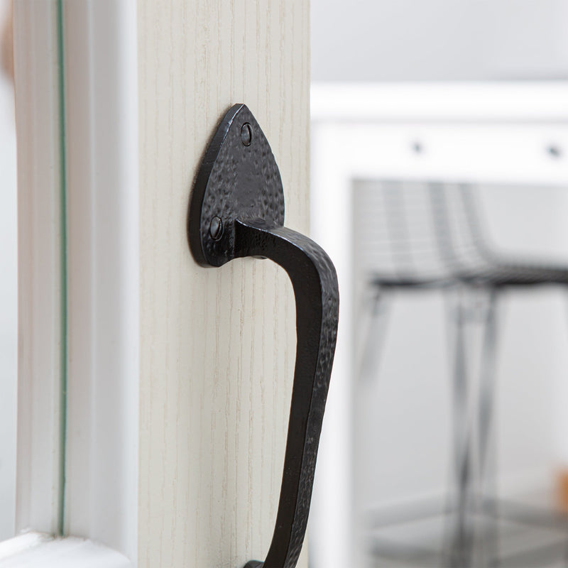 205mm Black Rustic Arrowhead Door Handle - By Hammer & Tongs