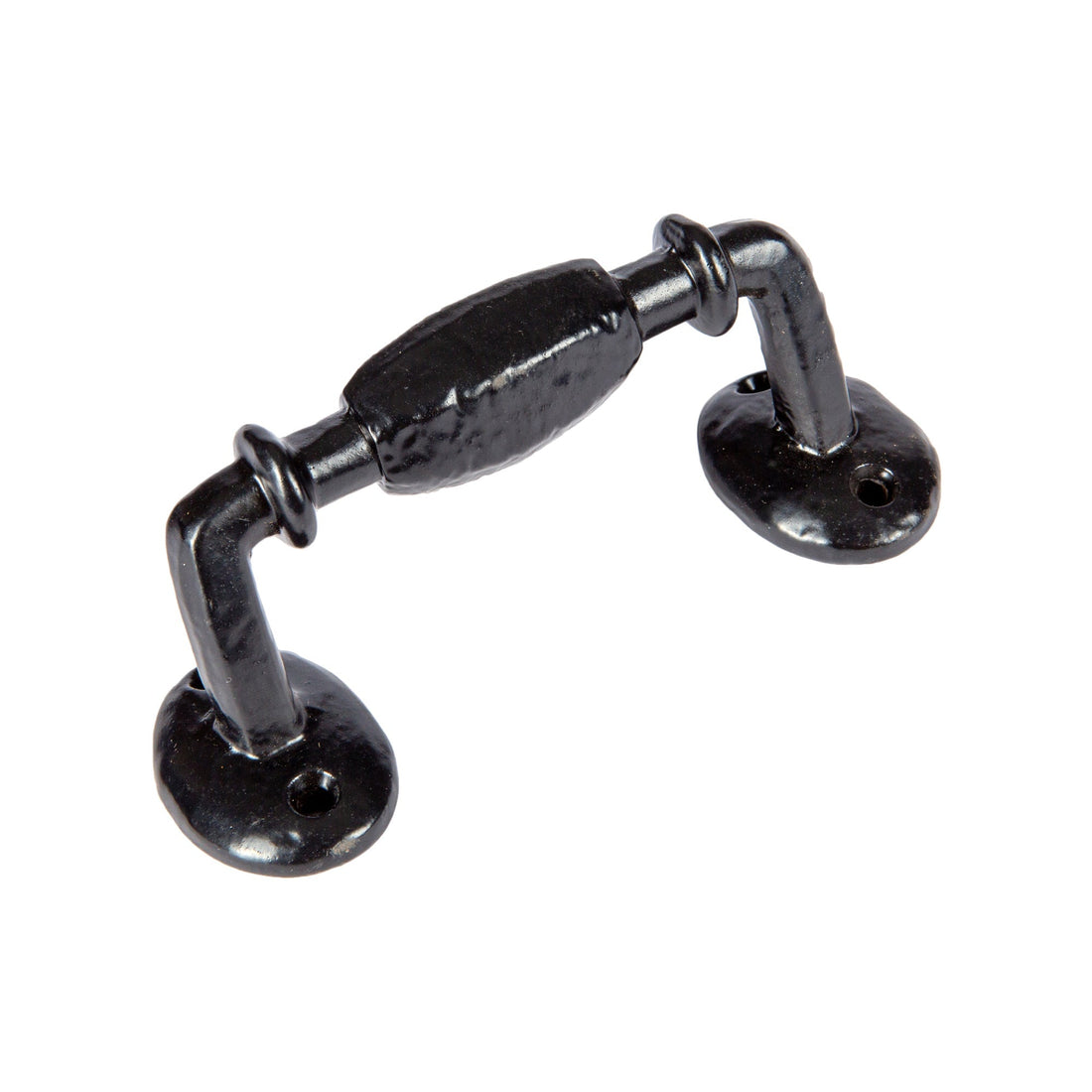 115mm Black Offset Wrought Iron Door Handle