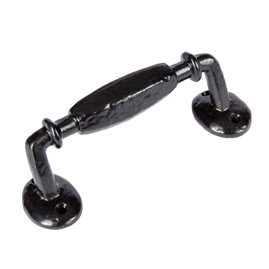 160mm Black Offset Wrought Iron Door Handle