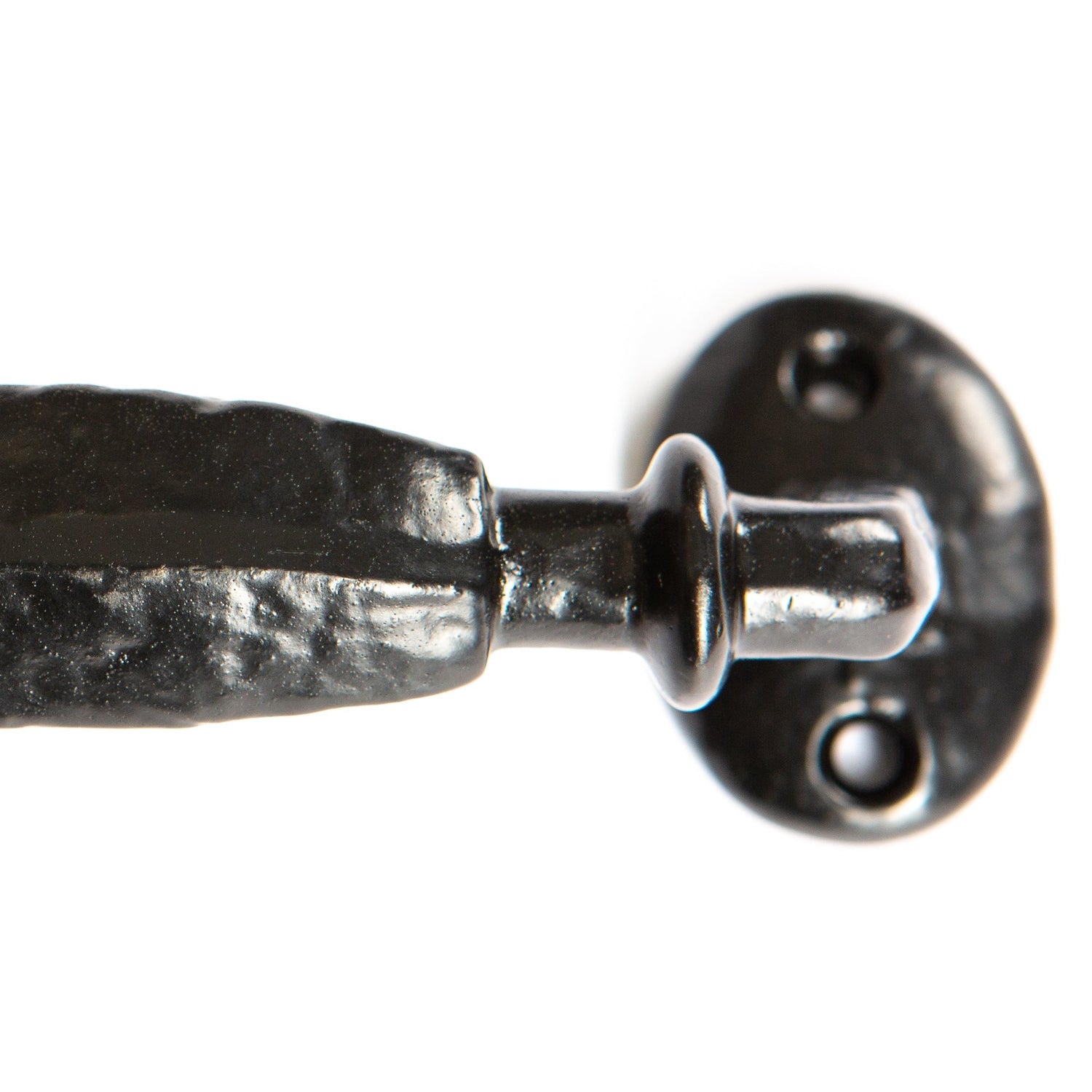 160mm Black Offset Wrought Iron Door Handle