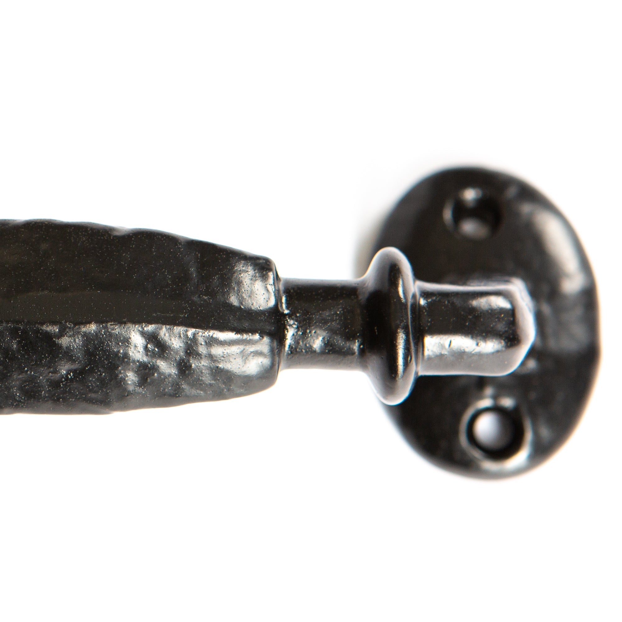 160mm Black Offset Wrought Iron Door Handle
