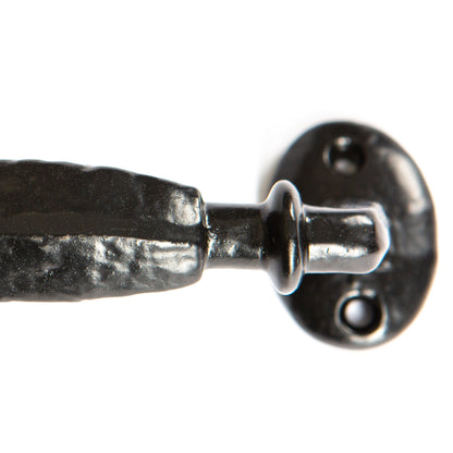 160mm Black Offset Wrought Iron Door Handle