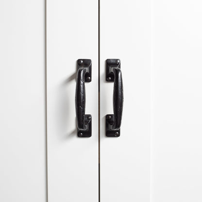 150mm Black Forged Barn Door Handle