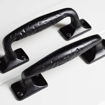 150mm Black Forged Barn Door Handle