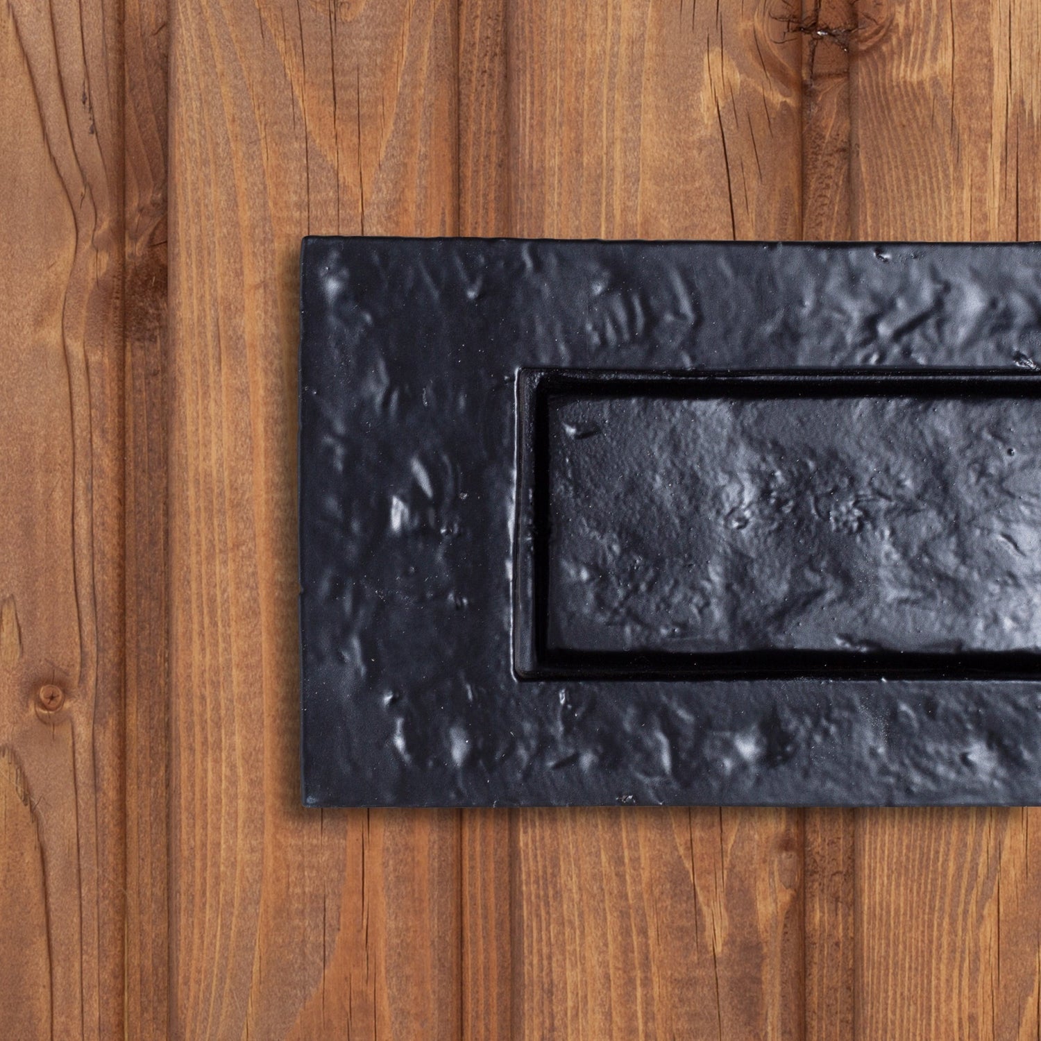 340 x 100mm Black Rustic Letter Plate