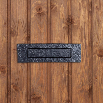340 x 100mm Black Rustic Letter Plate