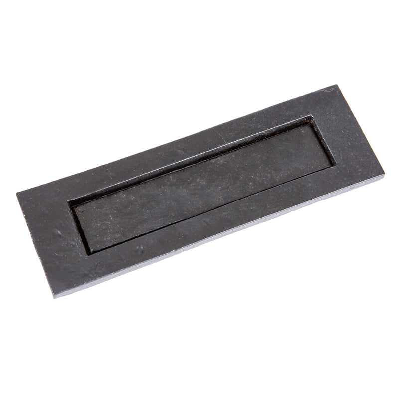 255 x 85mm Black Rustic Letter Plate - By Hammer & Tongs