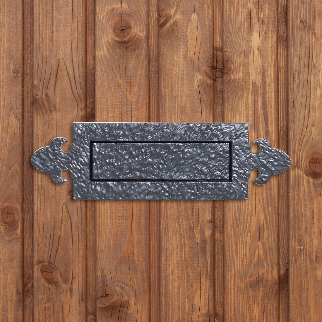 345 x 105mm Black Fleur De Lis Letter Plate