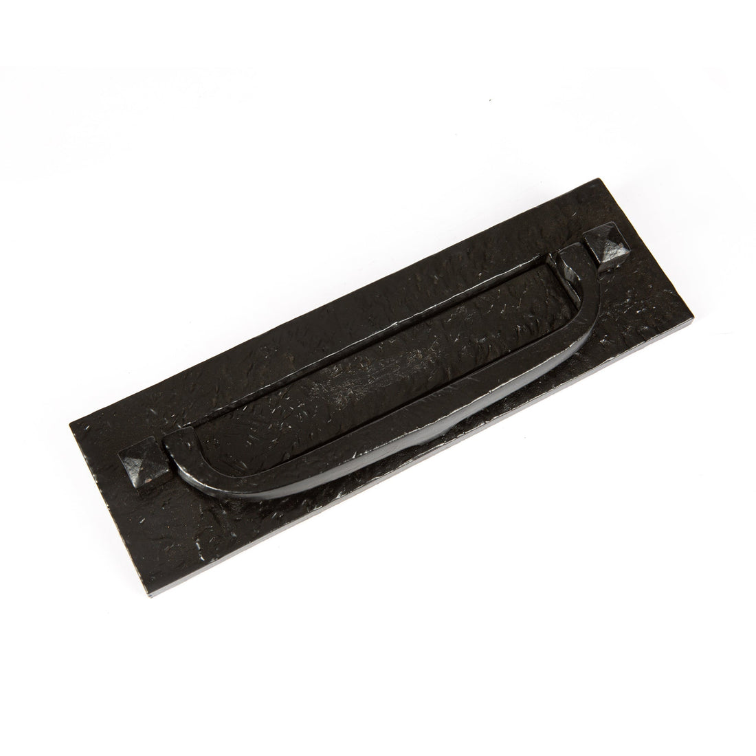 340 x 105mm Black Antique Letter Plate with Knocker