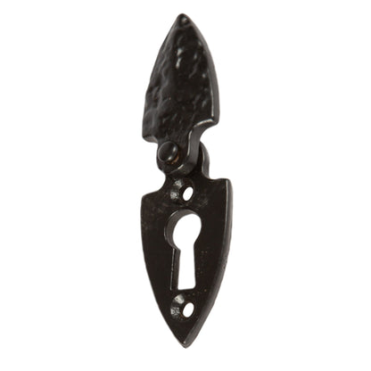 Arrowhead Escutcheon Plate with Cover - W30mm x H55mm - Black