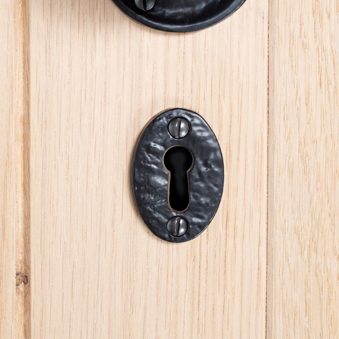 Rustic Escutcheon Plate - W35mm x H50mm - Black