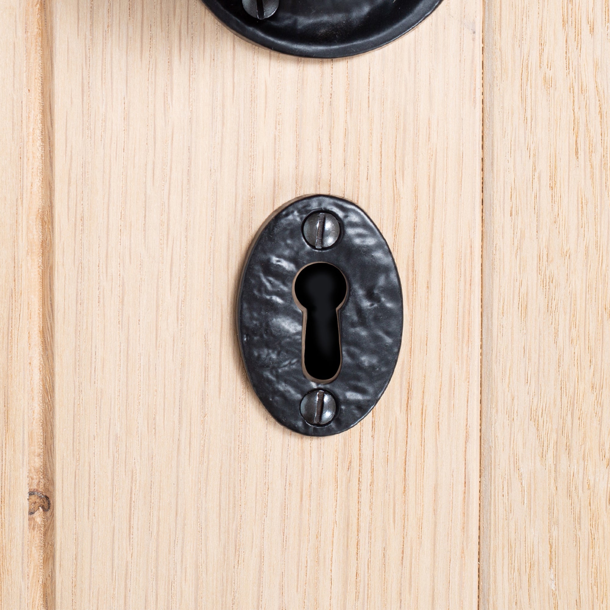 Rustic Escutcheon Plate - W35mm x H50mm - Black
