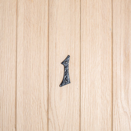 Number 1 80mm Rustic Cast Iron House Number