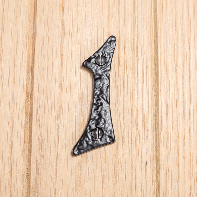 Number 1 Black 80mm Rustic Iron House Number - By Hammer & Tongs