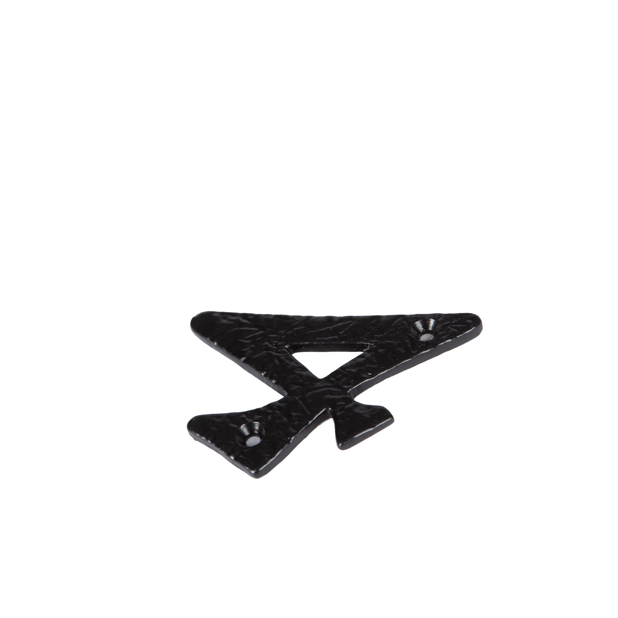 Number 4 Black 80mm Rustic Iron House Number