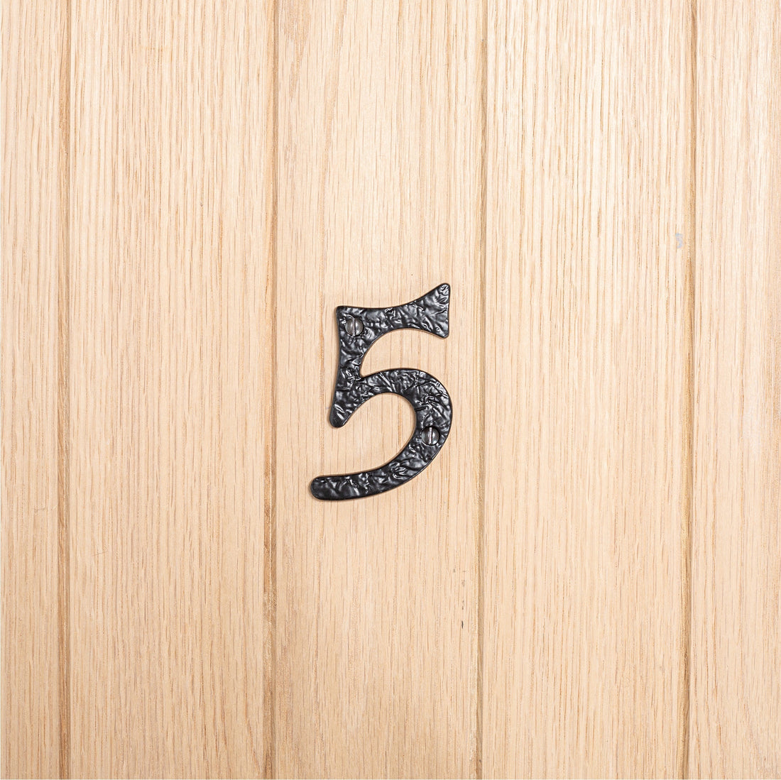 Number 5 Black 80mm Rustic Iron House Number