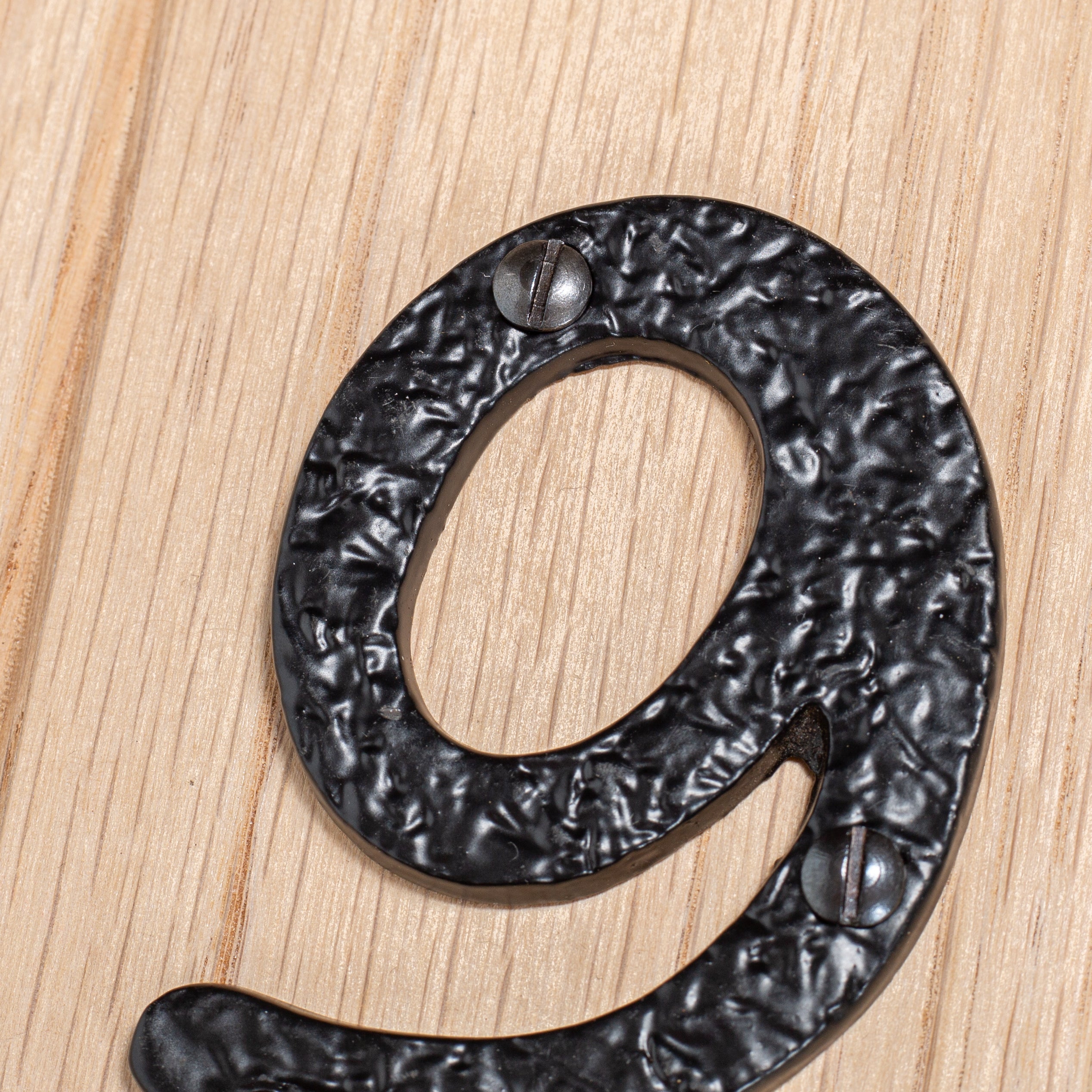 Number 9 80mm Rustic Cast Iron House Number
