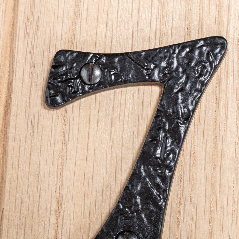 Number 7 80mm Rustic Cast Iron House Number - By Hammer & Tongs