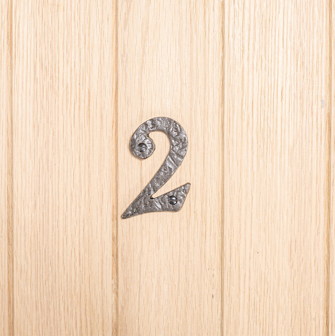 Number 2 Black 80mm Rustic Iron House Number