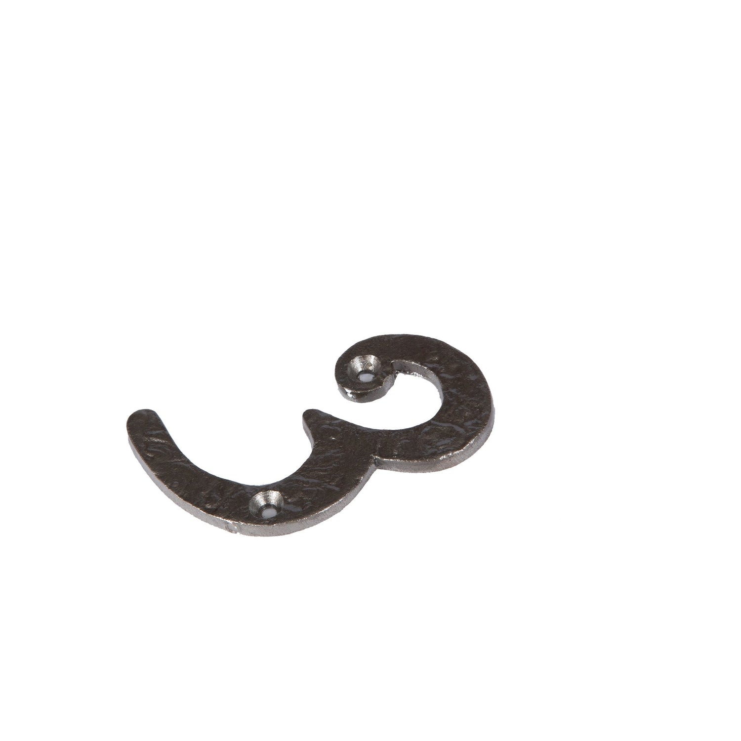 Number 3 80mm Rustic Cast Iron House Number