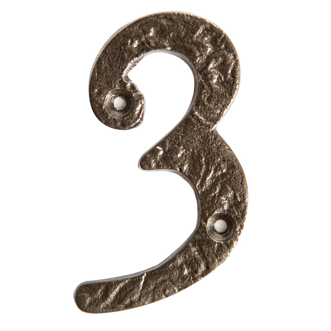 Number 3 80mm Rustic Cast Iron House Number