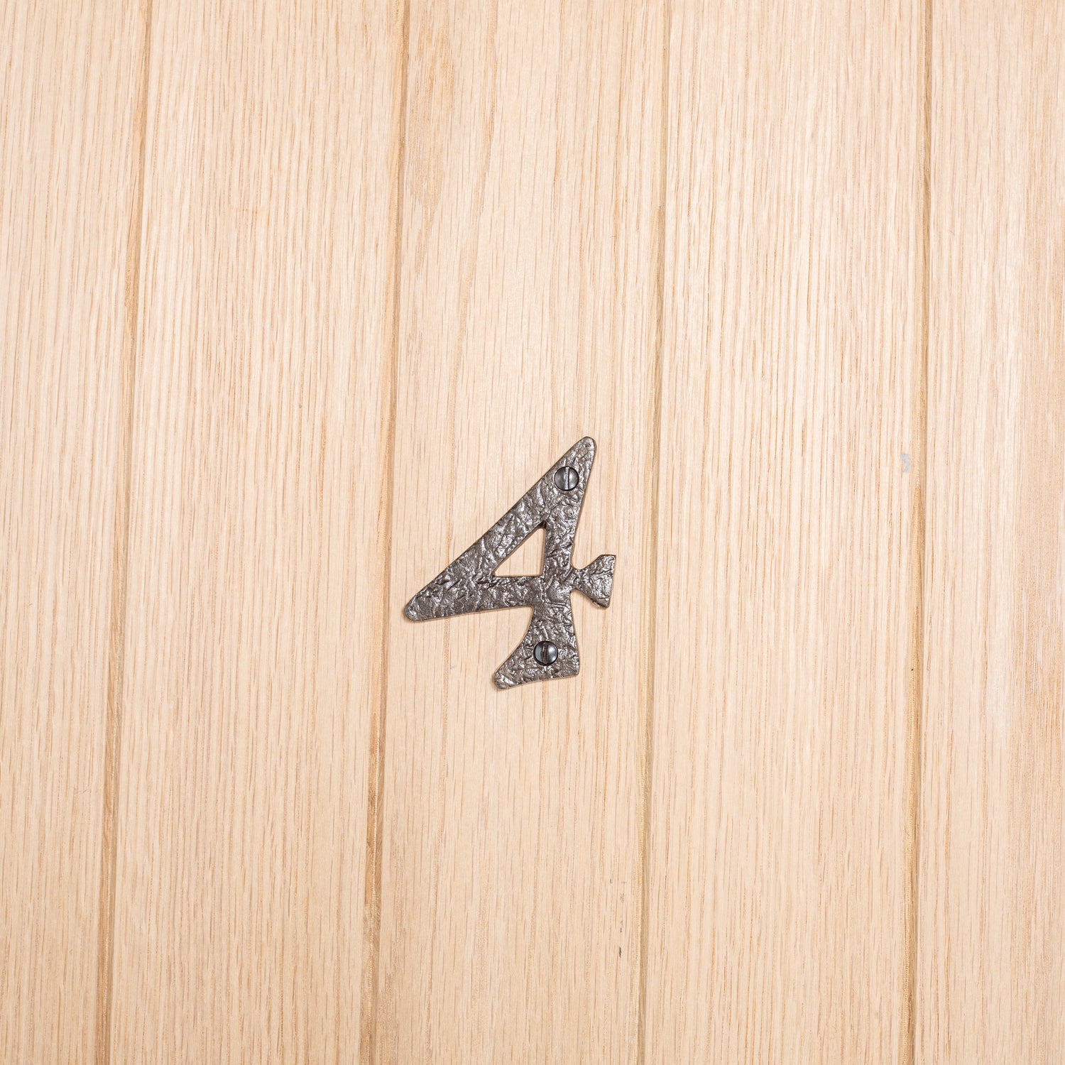 Number 4 80mm Rustic Cast Iron House Number