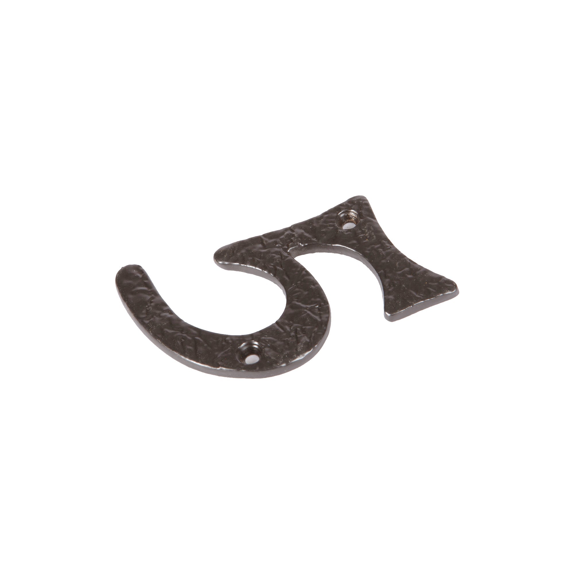 Number 5 80mm Rustic Cast Iron House Number