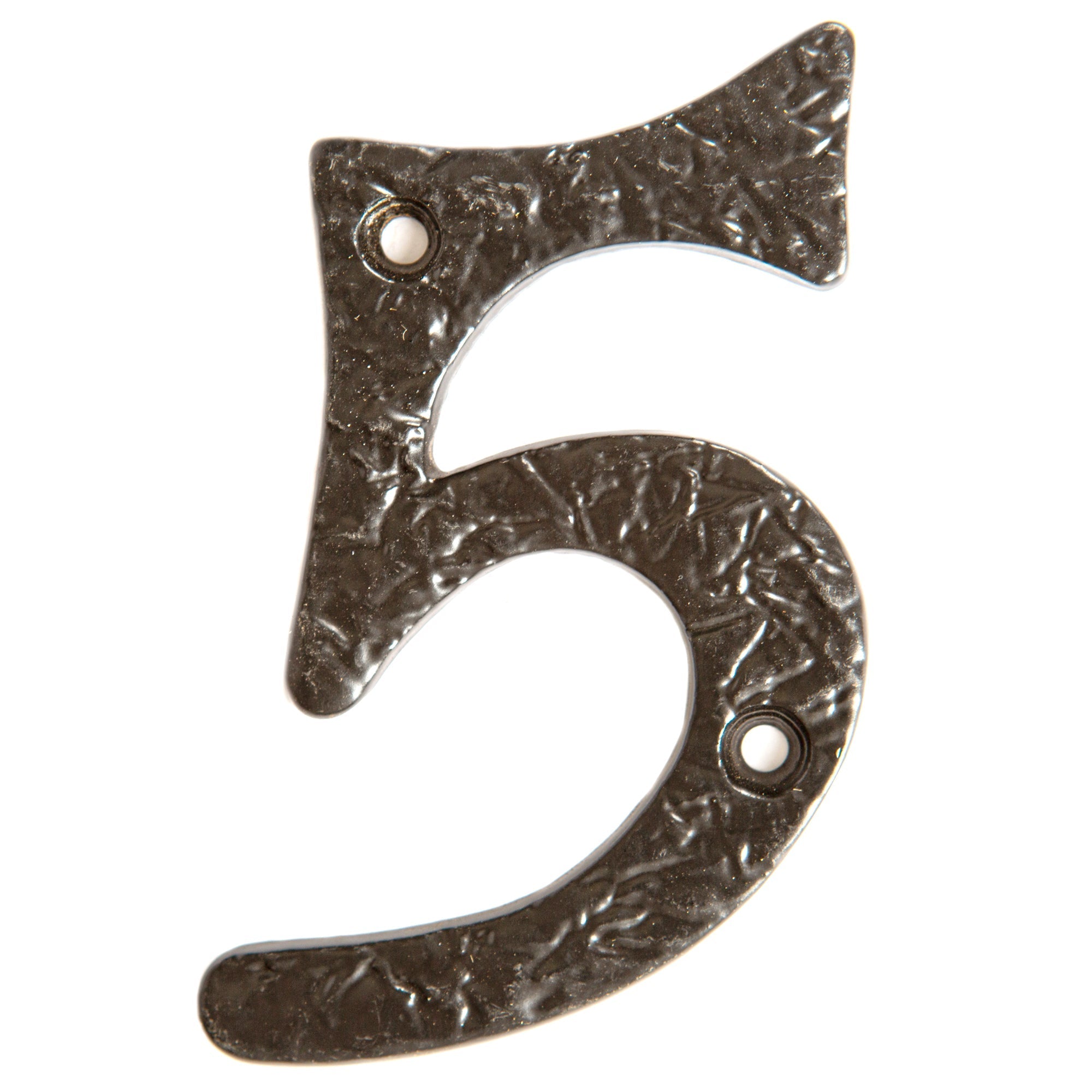 Number 5 80mm Rustic Cast Iron House Number