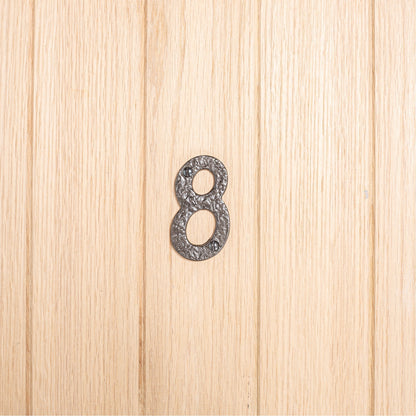 Number 8 80mm Rustic Cast Iron House Number