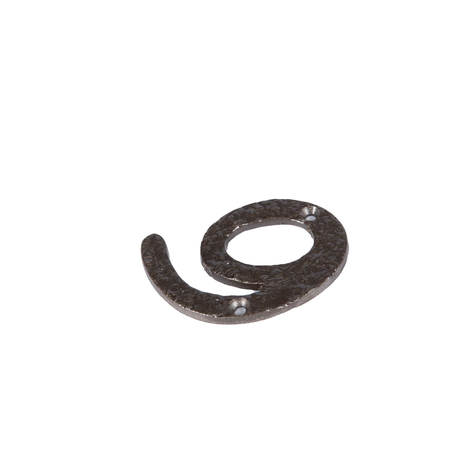 Number 9 80mm Rustic Cast Iron House Number