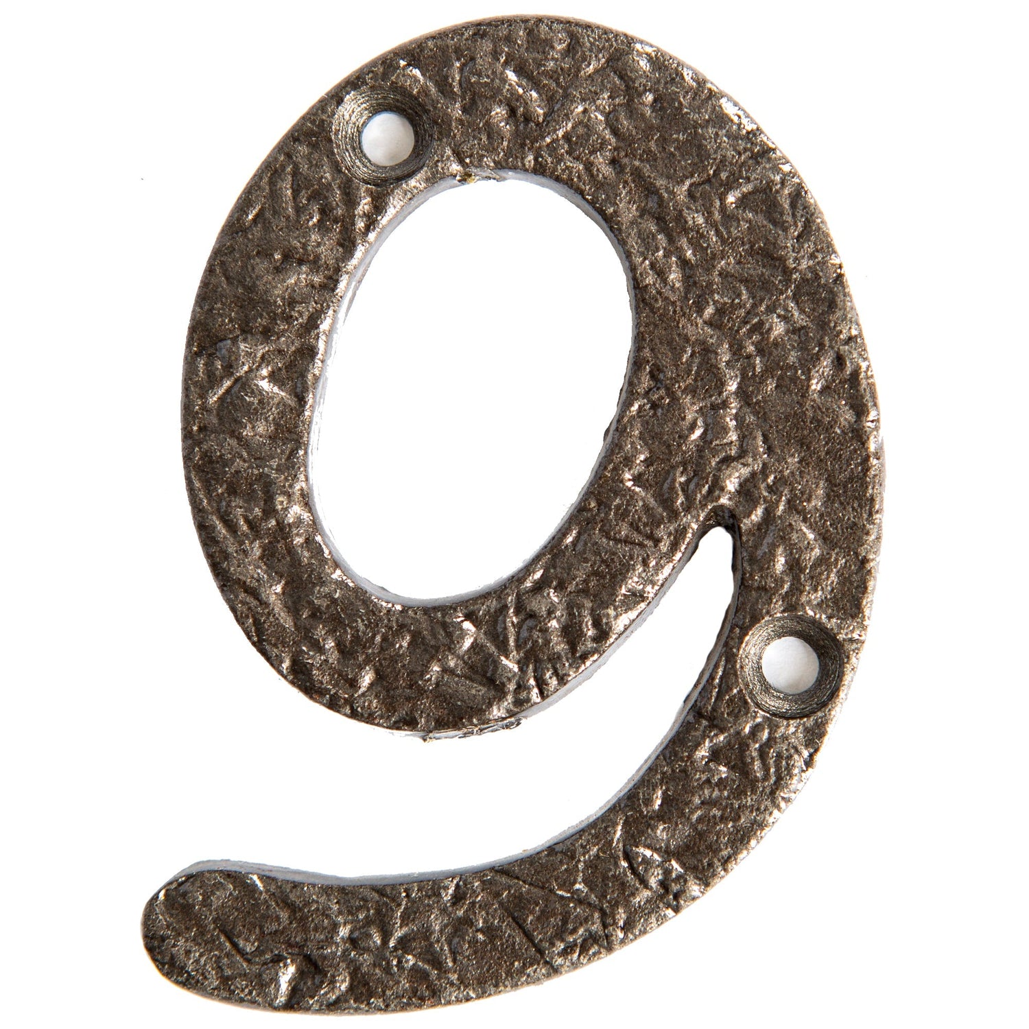 Number 9 80mm Rustic Cast Iron House Number