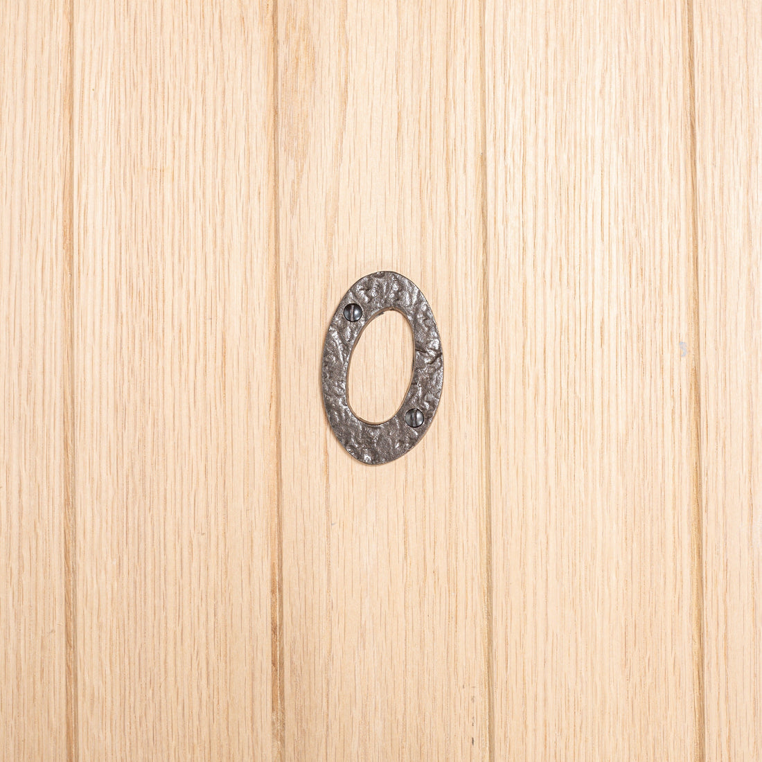 Number 0 Black 80mm Rustic Iron House Number