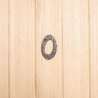 Number 0 80mm Rustic Cast Iron House Number