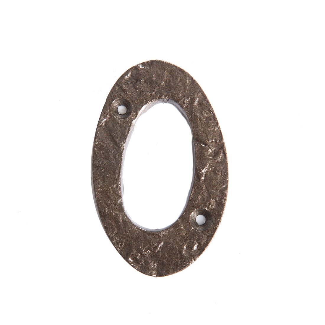 Number 0 80mm Rustic Cast Iron House Number
