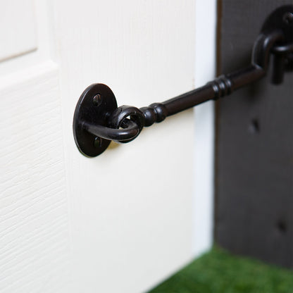 165mm Black Ornate Cabin Hook and Eye