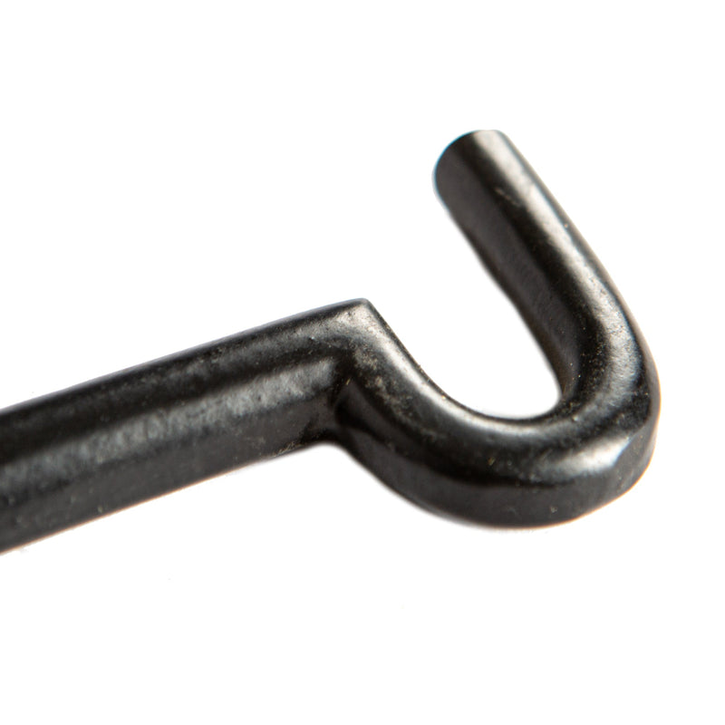 225mm Black Ornate Cabin Hook and Eye - By Hammer & Tongs