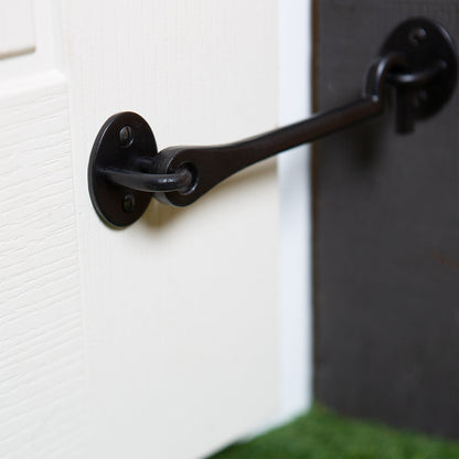 175mm Black Rustic Cabin Hook and Eye
