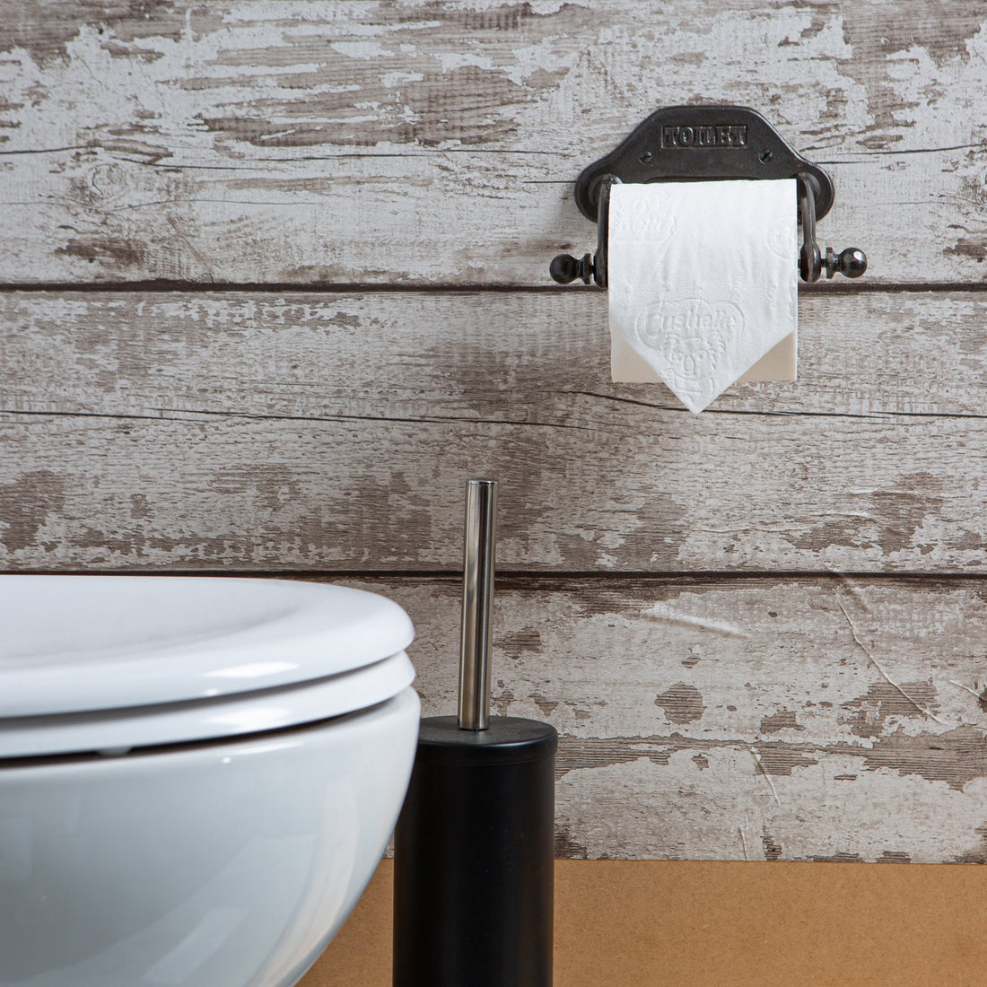 Industrial Toilet Roll Holder - W180mm - Raw