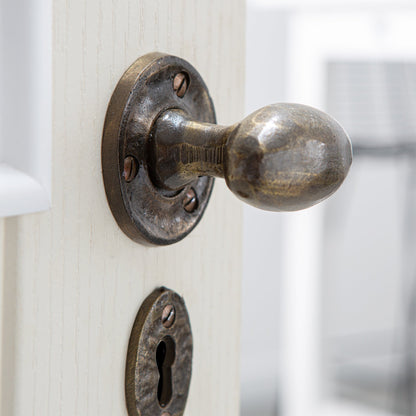 Oval Rim &amp; Mortice Door Knob - W60mm
