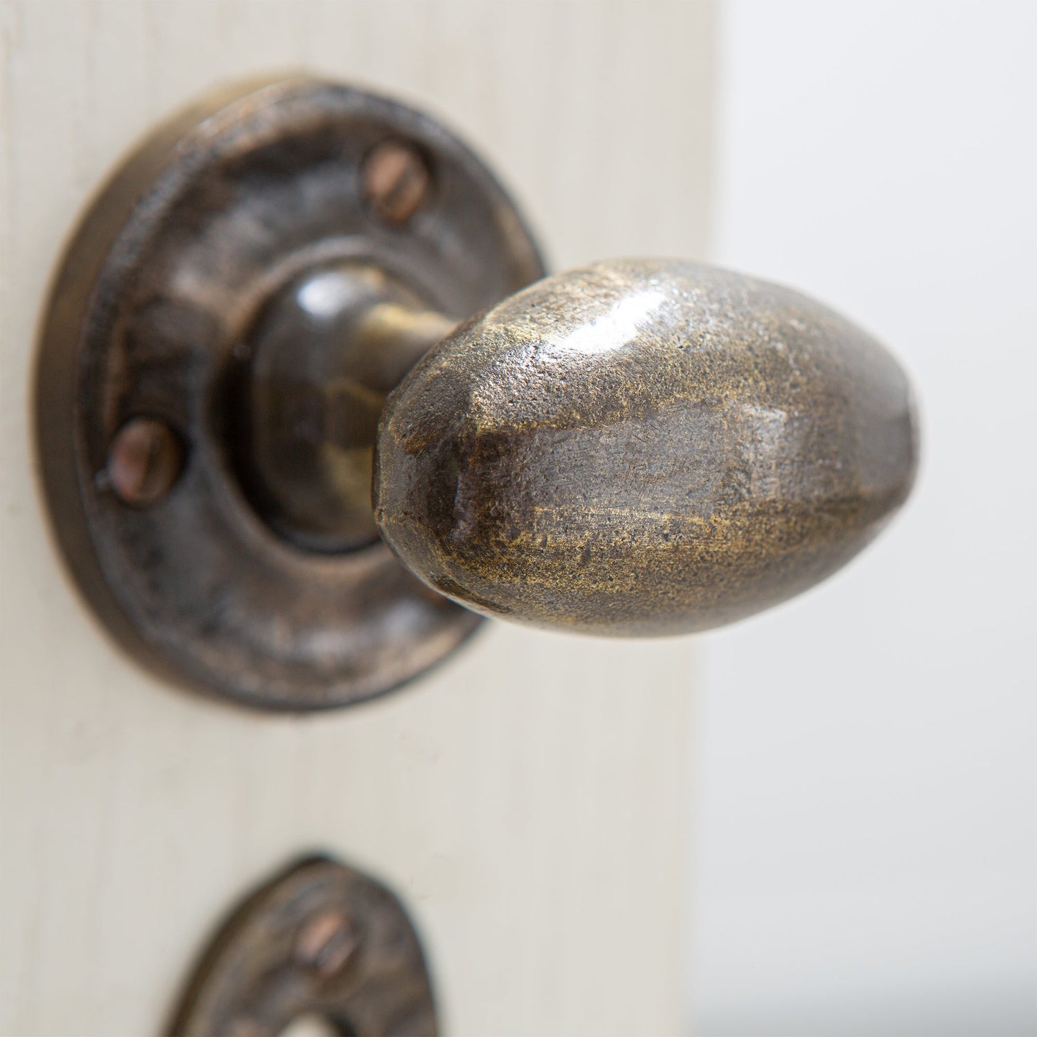 Oval Rim &amp; Mortice Door Knob - W60mm