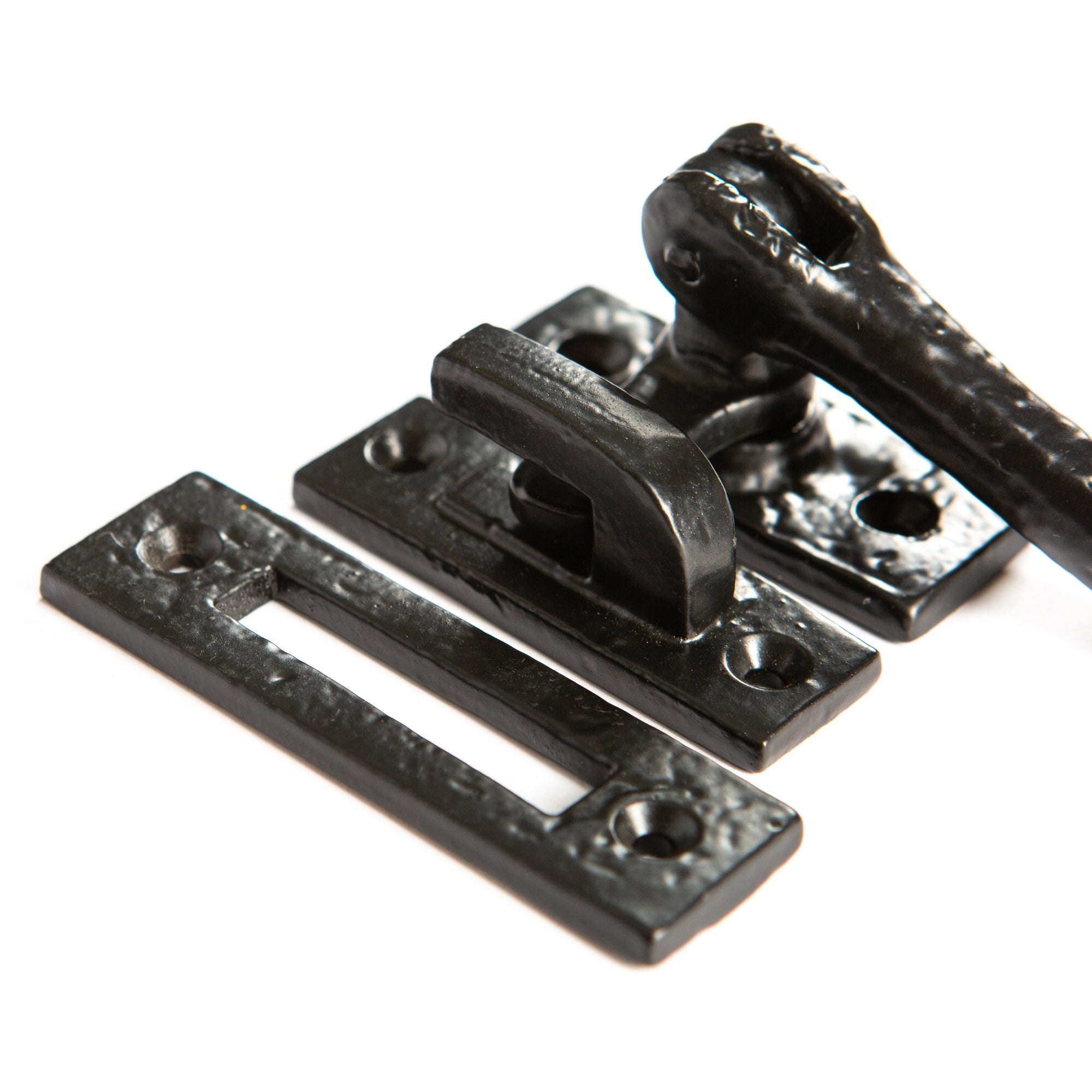 85mm Left Hand Black Curly Tail Window Fastener