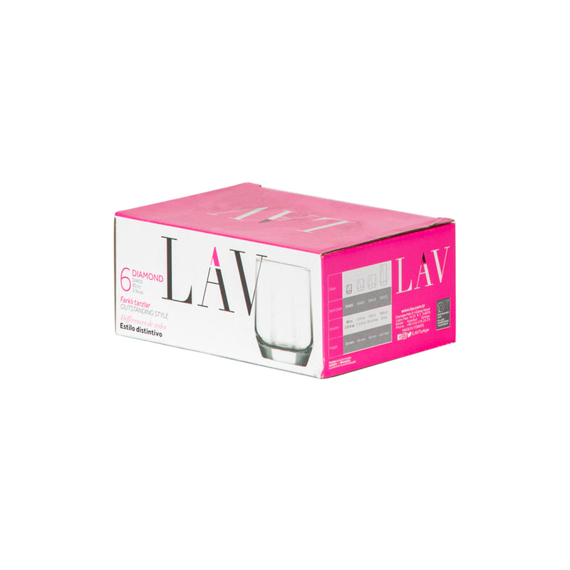 LAV Diamond Liqueur / Shot Glasses - 80ml