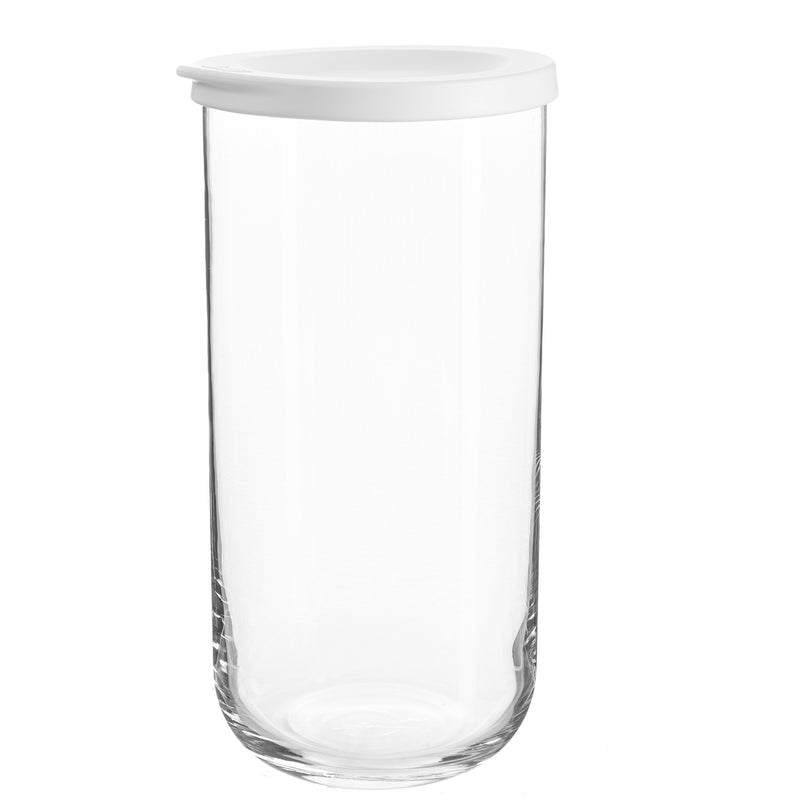 LAV Duo Glass Storage Jar - 1.4 Litre - White