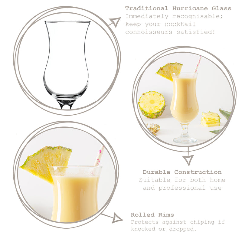 390ml Pina Colada Glass - Clear - by LAV