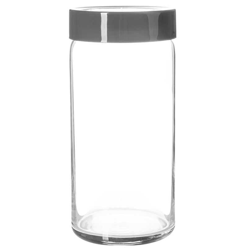 LAV Novo Glass Storage Jar - 1.4 Litre - Grey