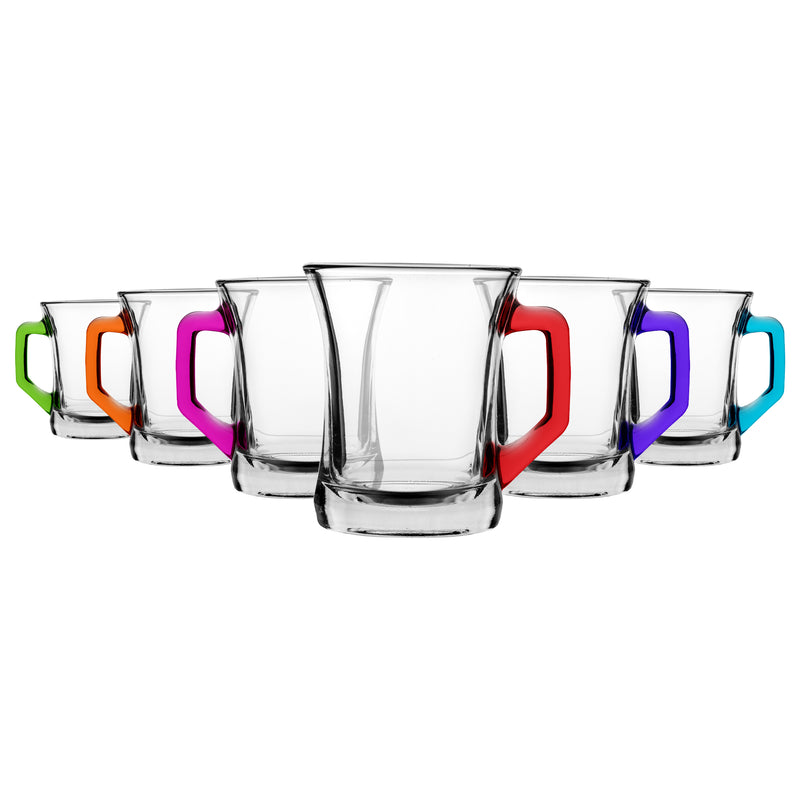225ml Zen+ Multicolour Glass Coffee Mug - By LAV
